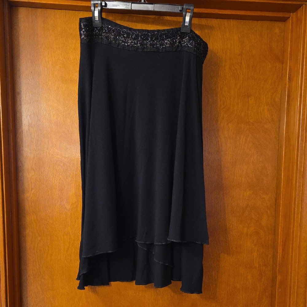 Daisy Fuentes Black High-Low Skirt